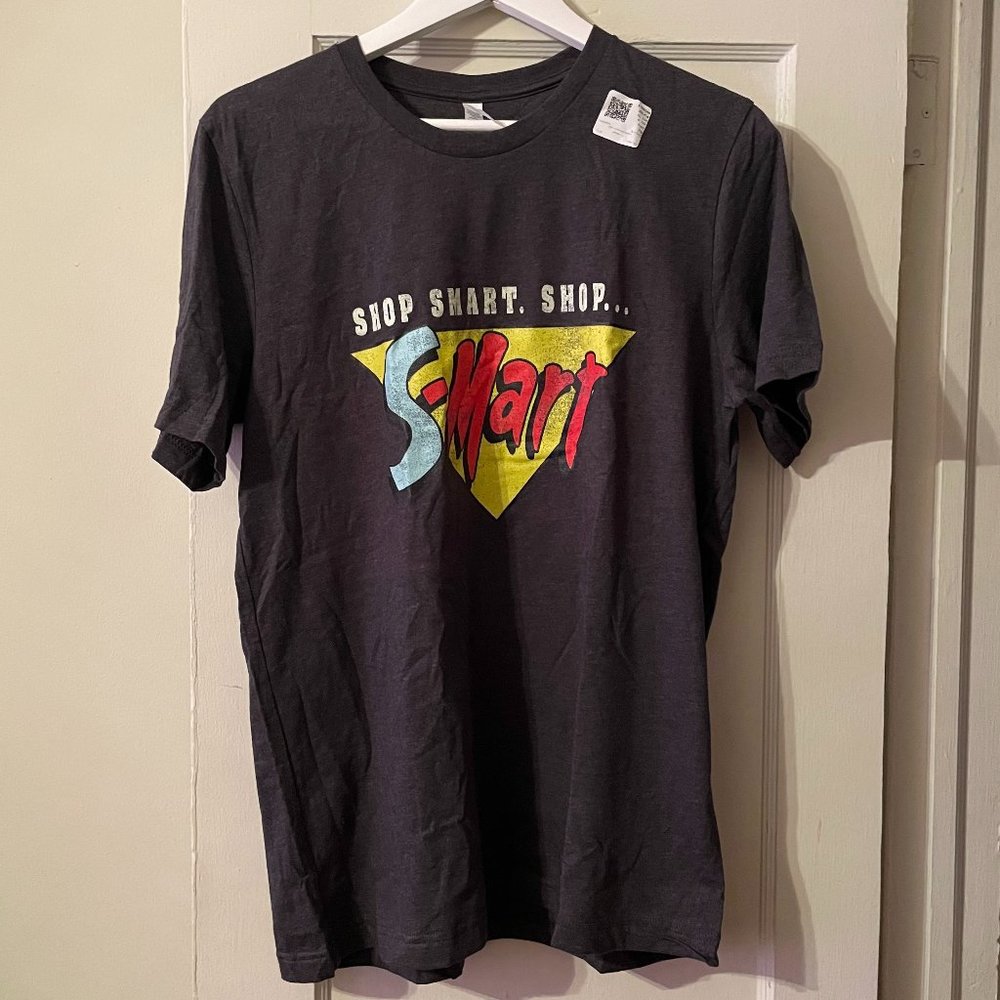NWOT Evil Dead Movie "Shop Smart. Shop S-Mart" Men's T-Shirt Large Heather Grey